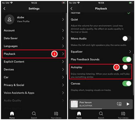 how to stop spotify playing in background android