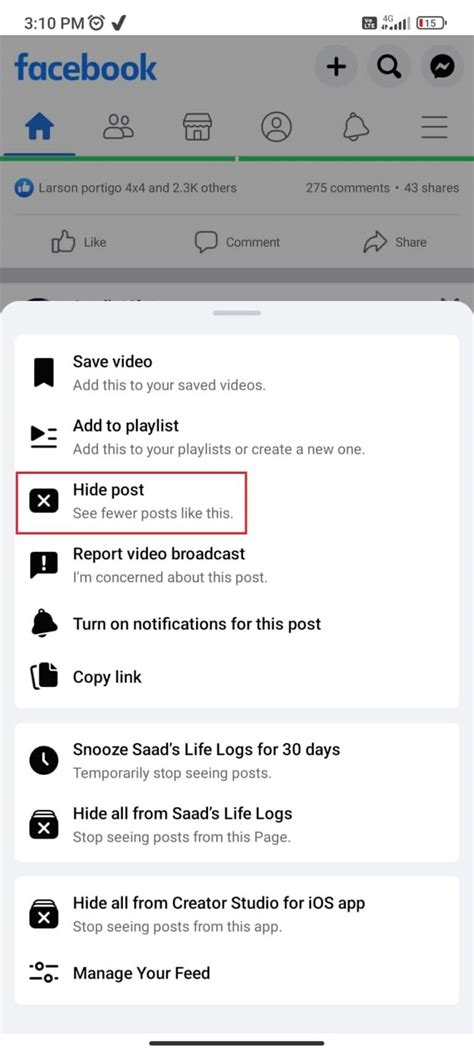 how to stop suggested posts on facebook app