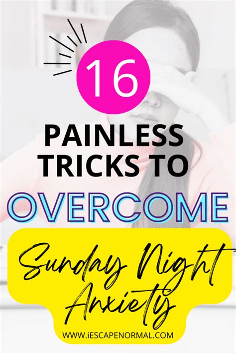 how to stop sunday night anxiety