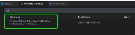 how to stop terminal in visual studio code