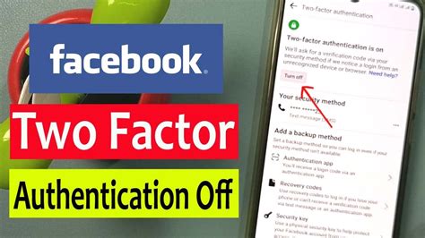 how to stop two factor authentication on facebook