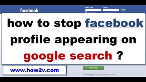 how to stop your facebook profile appearing in google search