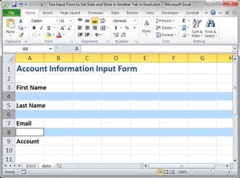 how to store data in excel from html form