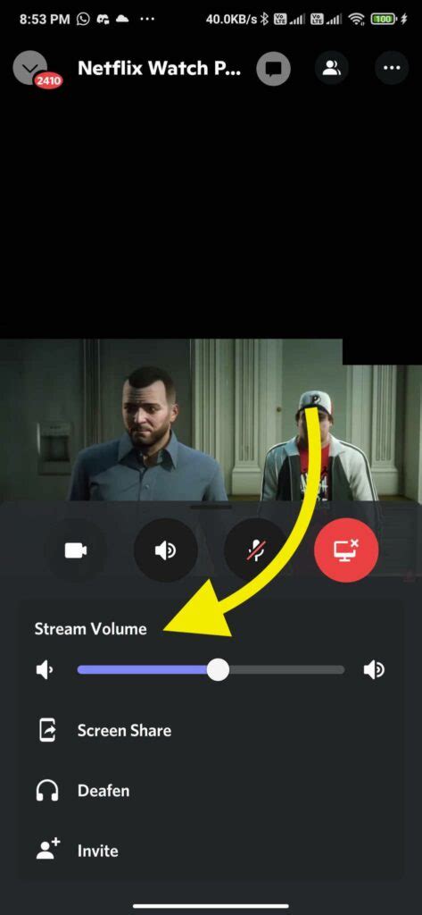 how to stream with sound on discord mobile
