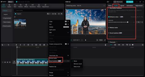 how to strip audio from video in capcut