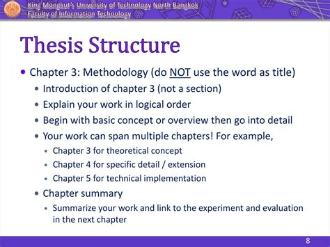 how to structure a thesis chapter