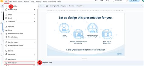 how to submit google slides with speaker notes