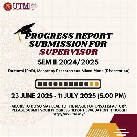 how to submit progress report utm