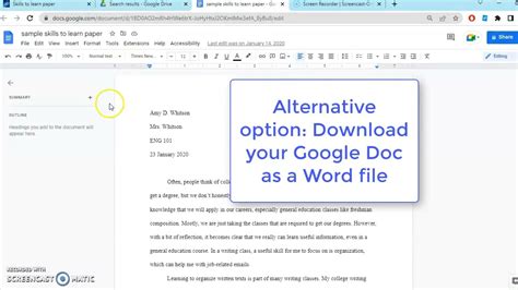 how to submit something from google docs to canvas