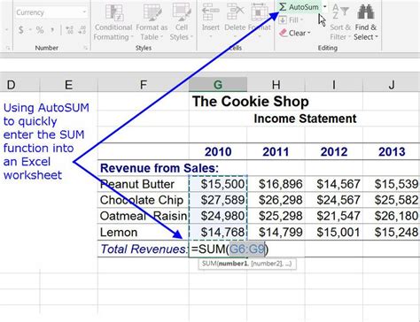 how to sum columns in excel sheet