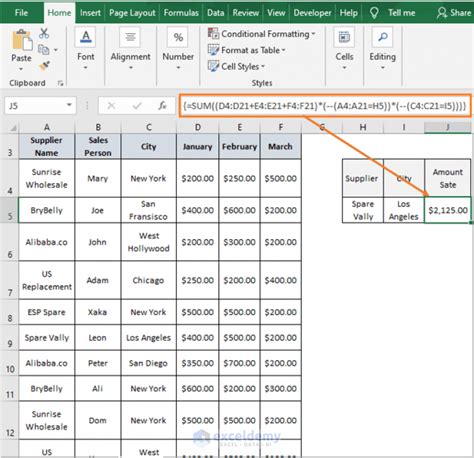 how to sum multiple columns in excel
