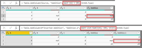how to sum multiple columns in power query