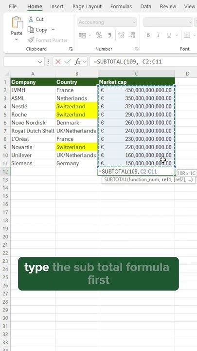 how to sum only colored cells in excel