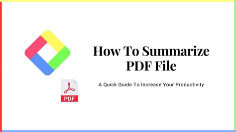 how to summarize a pdf file
