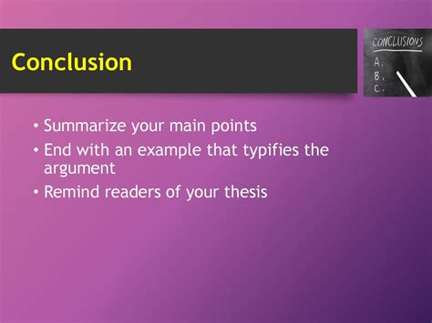 how to summarize your main points in a conclusion
