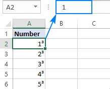 how to superscript a number in excel