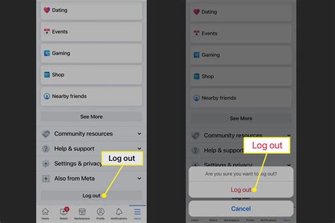 how to switch accounts on facebook app iphone
