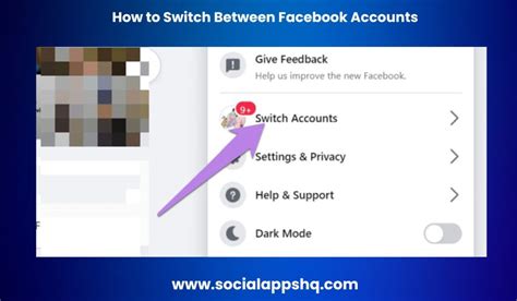 how to switch between two facebook profiles