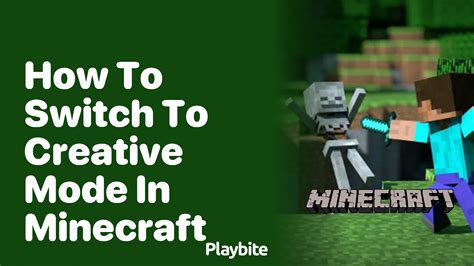 how to switch to creative mode in minecraft on pc