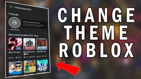 how to switch to dark theme on roblox