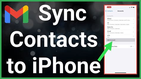 how to sync contacts in iphone through gmail