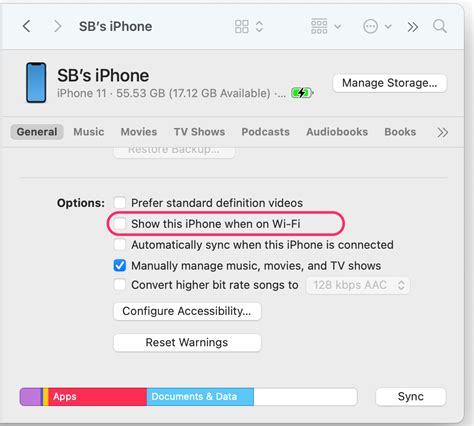 how to sync iphone with pc via wifi