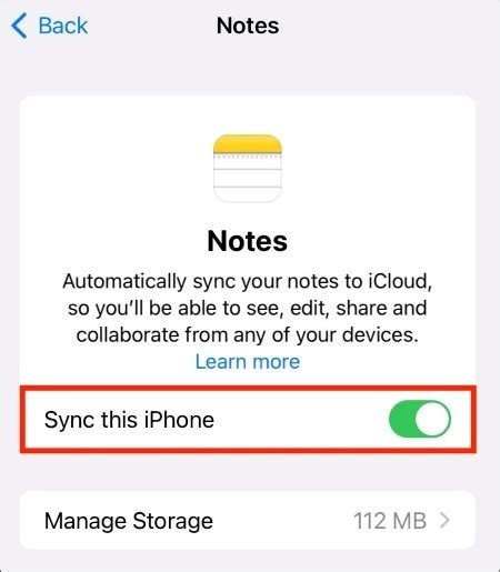 how to sync notes to new iphone