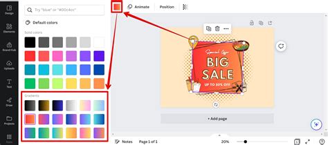 how to take a color from an image in canva