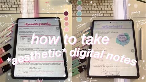 how to take aesthetic notes on goodnotes