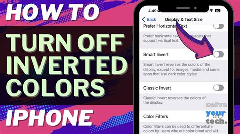 how to take iphone off invert color