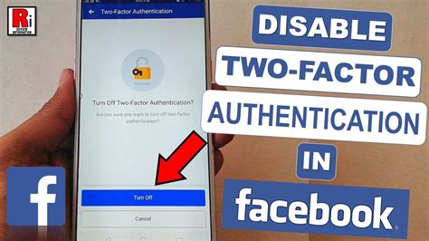 how to take off 2 factor authentication on facebook