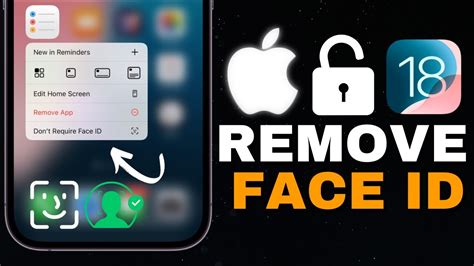 how to take off face id for apps