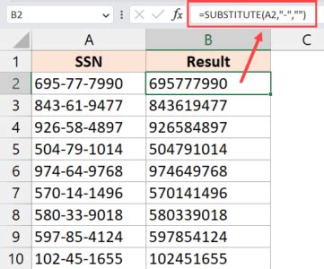 how to take out a dash in excel