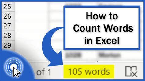 how to take word count in excel