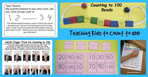 how to teach children to count to 100
