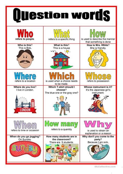 how to teach question words in english