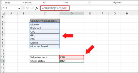 how to tell if a value is in a list excel