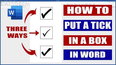 how to tick box in word form