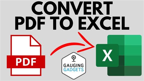 how to to convert pdf to excel