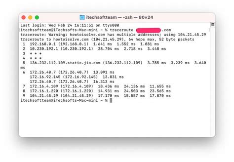 how to traceroute on mac