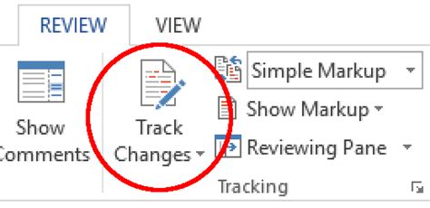 how to track changes in word