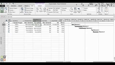 how to track project progress in ms project