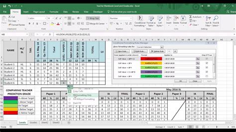 how to track student progress in excel