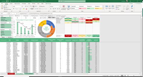 how to track training in excel
