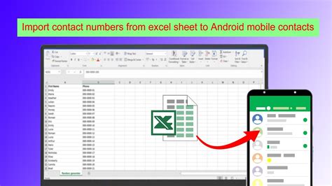 how to transfer contacts from excel to android phone directly
