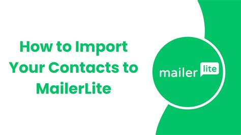 how to transfer contacts from mailchimp to mailerlite
