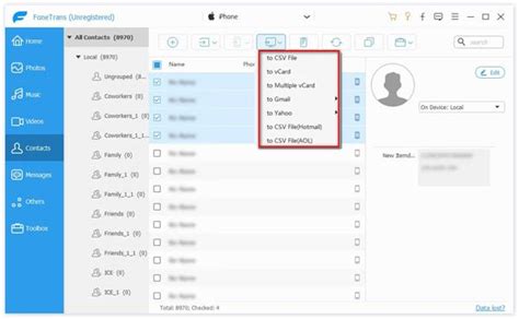 how to transfer contacts on iphone to gmail