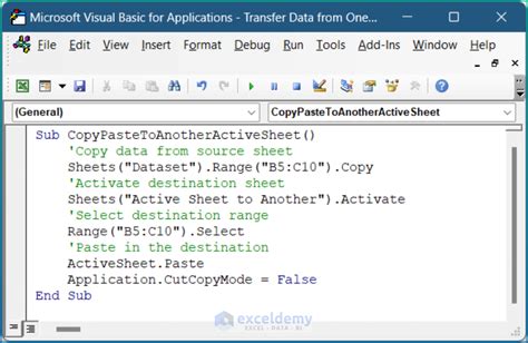 how to transfer data from one sheet to another in excel using macros