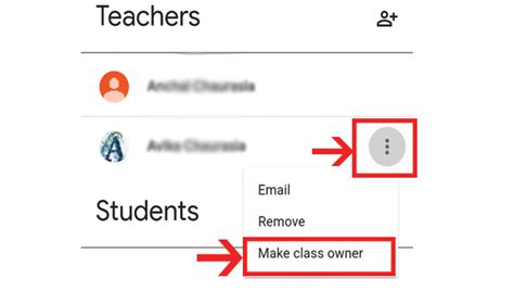 how to transfer google classroom data to another account