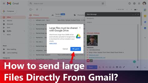 how to transfer large files from one gmail account to another